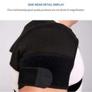 Black Medium size Double Shoulder Support Brace - Adjustable Posture Corrector with Breathable Mesh, Compression Therapy for Gym, Running, and Daily Activities