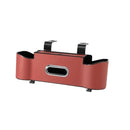 Red（1 pack） Multifunctional Car Seat Back Organizer - Nappa Leather Tissue Box Holder with Cup Holders and Hooks, Adjustable Rear Storage Rack for Road Trips
