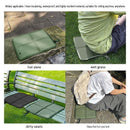 2 Pack Black Portable Foldable Outdoor Seat Cushion - Waterproof Oxford Cloth with Pearl Cotton Core, Lightweight 88g Design, Carabiner Clip for Hiking Camping Picnic Travel