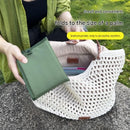 2 Pack Black Portable Foldable Outdoor Seat Cushion - Waterproof Oxford Cloth with Pearl Cotton Core, Lightweight 88g Design, Carabiner Clip for Hiking Camping Picnic Travel