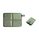 2 Pack Green Portable Foldable Outdoor Seat Cushion - Waterproof Oxford Cloth with Pearl Cotton Core, Lightweight 88g Design, Carabiner Clip for Hiking Camping Picnic Travel