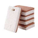 12 Pack Yellow  perforated Wood Pulp Cellulose Dish Sponge  - Double-Sided Kitchen Cleaning Pad, Oil-Resistant, Highly Absorbent, Durable Wood Fibre Scourer for Pots and Pans