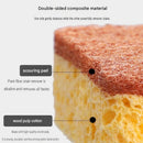 12 Pack Yellow  perforated Wood Pulp Cellulose Dish Sponge  - Double-Sided Kitchen Cleaning Pad, Oil-Resistant, Highly Absorbent, Durable Wood Fibre Scourer for Pots and Pans