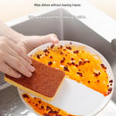 12 Pack Yellow  perforated Wood Pulp Cellulose Dish Sponge  - Double-Sided Kitchen Cleaning Pad, Oil-Resistant, Highly Absorbent, Durable Wood Fibre Scourer for Pots and Pans