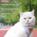 Yellow S Size Adjustable Cat Harness and Leash Set - Escape Proof H-Shape Design, Breathable Polyester, Soft Padding, Outdoor Walking Safety