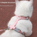 Blue S Size Adjustable Cat Harness and Leash Set - Escape Proof H-Shape Design, Breathable Polyester, Soft Padding, Outdoor Walking Safety