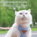 Green S Size Adjustable Cat Harness and Leash Set - Escape Proof H-Shape Design, Breathable Polyester, Soft Padding, Outdoor Walking Safety