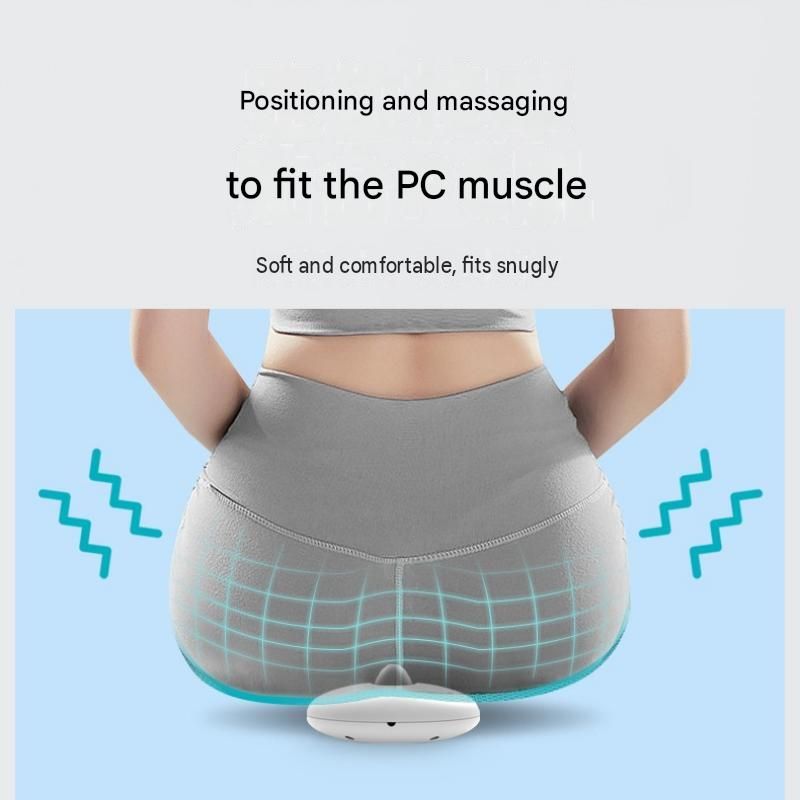 White Rechargeable PC Muscle Trainer - ABS and Silicone Pelvic Floor Exerciser with 6 Vibration Modes, Waterproof Design, Portable Kegel Training Device for Men and Women