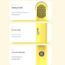 Yellow Handheld Bladeless High-Speed Fan - 100 Speed Levels, LED Display, USB-C Rechargeable Portable Mini Fan for Travel, Commute & Outdoor - Lightweight 169g Personal Cooling Device with Safe Air Intake