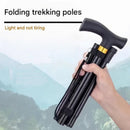 Red 2 pack Foldable Hiking Cane - Adjustable Aluminium Walking Stick with Non-Slip Handle, 85-95cm Height Range, Portable Trekking Pole for Seniors, Travel & Outdoor Support - Lightweight 260g Mobility Aid