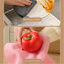 3 Pack Orange Microfiber Cleaning Cloth Roll - 25x25cm Thickened Absorbent Wipes - Lint Free Reusable Kitchen Towel for Dishes, Fruit, Countertops - Easy Tear Design, Multi Purpose Household Cleaning