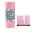3 Pack Pink Microfiber Cleaning Cloth Roll - 25x25cm Thickened Absorbent Wipes - Lint Free Reusable Kitchen Towel for Dishes, Fruit, Countertops - Easy Tear Design, Multi Purpose Household Cleaning