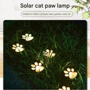 3 Pack Solar Powered Cat Paw Garden Lights with White LED - Waterproof Outdoor Lawn Lamp - Cute Animal Footprint Pathway Decor for Yard, Driveway, Patio - Auto On/Off, Easy Stake Installation