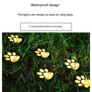 3 Pack Solar Powered Cat Paw Garden Lights with Warm LED - Waterproof Outdoor Lawn Lamp - Cute Animal Footprint Pathway Decor for Yard, Driveway, Patio - Auto On/Off, Easy Stake Installation
