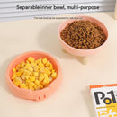 2 Pack Green Elevated Pet Food Bowl - Cute Pig Design Raised Feeder for Cats and Small Dogs - Non-Slip ABS Material, Easy Clean, Ergonomic Neck Protection