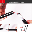 Black Foldable Hiking Poles with Black Carry Bag - Aluminium Alloy Trekking Sticks - External Lock, EVA Grip, Tungsten Tip, Adjustable 95-110cm, Lightweight Walking Sticks for Camping and Travel