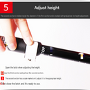 Black Foldable Hiking Poles with Black Carry Bag - Aluminium Alloy Trekking Sticks - External Lock, EVA Grip, Tungsten Tip, Adjustable 95-110cm, Lightweight Walking Sticks for Camping and Travel