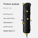 Black Foldable Hiking Poles with Black Carry Bag - Aluminium Alloy Trekking Sticks - External Lock, EVA Grip, Tungsten Tip, Adjustable 95-110cm, Lightweight Walking Sticks for Camping and Travel