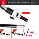 Red Foldable Hiking Poles with White Carry Bag - Aluminium Alloy Trekking Sticks - External Lock, EVA Grip, Tungsten Tip, Adjustable 95-110cm, Lightweight Walking Sticks for Camping and Travel
