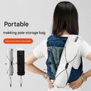 Red Foldable Hiking Poles with White Carry Bag - Aluminium Alloy Trekking Sticks - External Lock, EVA Grip, Tungsten Tip, Adjustable 95-110cm, Lightweight Walking Sticks for Camping and Travel