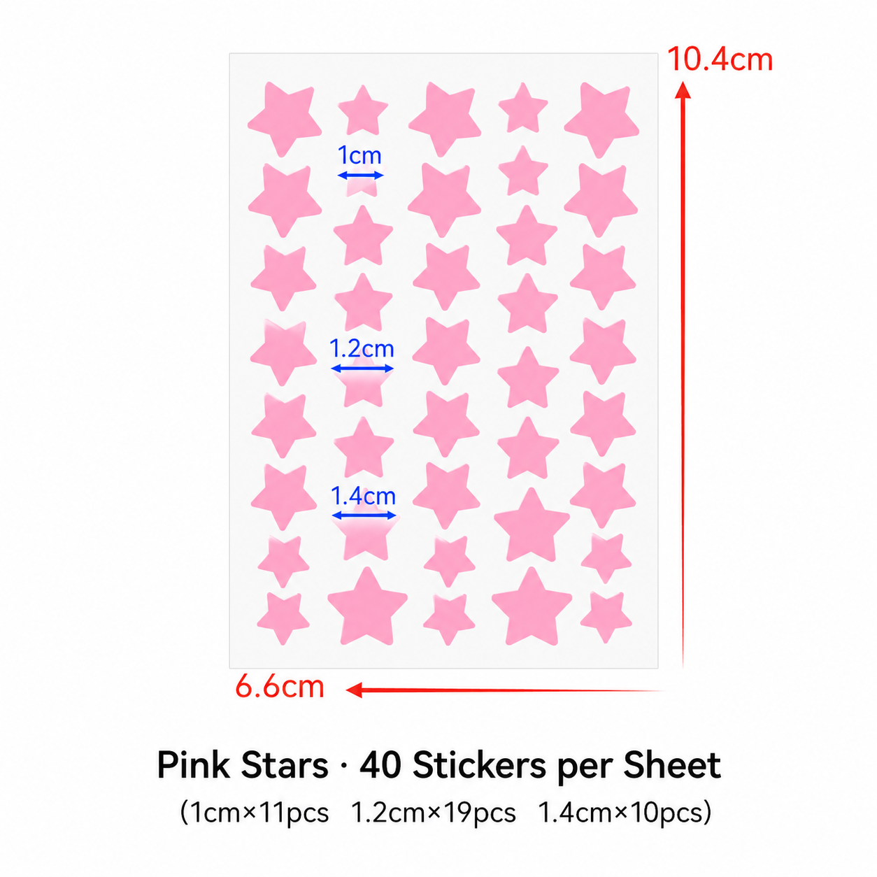 Star Acne Patches Black 5 Sheets - 40 Stars Per Sheet, Hydrocolloid Blemish Stickers, Waterproof Sweat-Resistant Star Pimple Covers