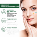 Star Acne Patches Purple 5 Sheets - 40 Stars Per Sheet, Hydrocolloid Blemish Stickers, Waterproof Sweat-Resistant Star Pimple Covers