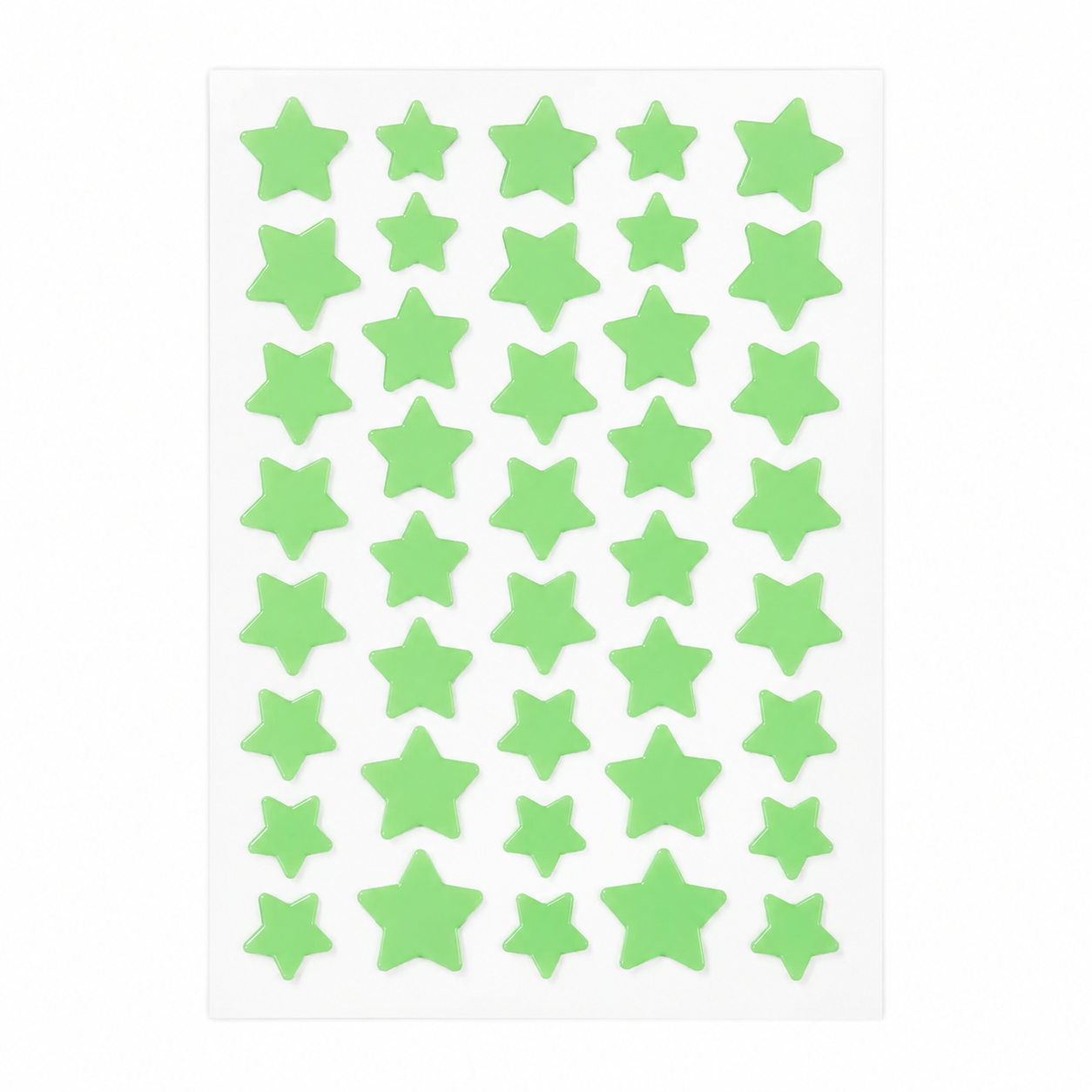 Star Acne Patches Green 5 Sheets - 40 Stars Per Sheet, Hydrocolloid Blemish Stickers, Waterproof Sweat-Resistant Star Pimple Covers