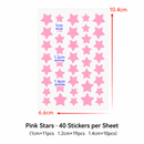 Star Acne Patches Green 5 Sheets - 40 Stars Per Sheet, Hydrocolloid Blemish Stickers, Waterproof Sweat-Resistant Star Pimple Covers