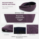Women's Plaid Flat Cap - Purple Check Newsboy Painter Hat, Adjustable Double Snap Design, Short Brim Vintage Casual Cap for Everyday Streetwear