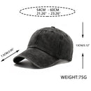Blue Vintage Washed Panda Print Baseball Cap - Adjustable Cotton Cap with Curved Brim for Sun Protection and Casual Streetwear Style