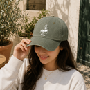 Green Vintage Washed Panda Print Baseball Cap - Adjustable Cotton Cap with Curved Brim for Sun Protection and Casual Streetwear Style