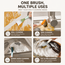 2-Pack Green Dual Head Kitchen Cleaning Brush Set - Stainless Steel Scraper and Copper Wire Brush - Heavy Duty Grease Removal, Detachable Handle, Multi Surface Use for Stovetops and Ovens