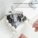 2-Pack Bendable Crevice Cleaning Brush Set - Flexible U-Shaped Faucet and Gap Brush - Dense Soft Bristles, Multi-Surface Use for Kitchen Sink and Bathroom Tile Grout