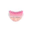 Pink Glitter Facial Contour Massage Brush(Large) - Ergonomic Crescent Shape for Face Neck and Hand Care - Soft Bristles Portable Beauty Tool