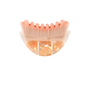 Yellow Glitter Facial Contour Massage Brush(Small) - Ergonomic Crescent Shape for Face Neck and Hand Care - Soft Bristles Portable Beauty Tool