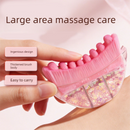 Yellow Glitter Facial Contour Massage Brush(Size) - Ergonomic Crescent Shape for Face Neck and Hand Care - Soft Bristles Portable Beauty Tool
