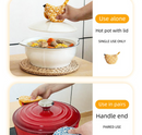 2 PCS Blue Bird Shaped Pot Lid Lifter Heat Resistant Cotton Potholder - Embroidered Floral Kitchen Accessory for Saucepan Handles and Hot Cookware