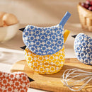 2 PCS Red Bird Shaped Pot Lid Lifter Heat Resistant Cotton Potholder - Embroidered Floral Kitchen Accessory for Saucepan Handles and Hot Cookware