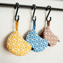 2 PCS Dark Blue Bird Shaped Pot Lid Lifter Heat Resistant Cotton Potholder - Embroidered Floral Kitchen Accessory for Saucepan Handles and Hot Cookware