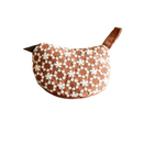 1 PCS Brown Blue Bird Shaped Pot Lid Lifter Heat Resistant Cotton Potholder - Embroidered Floral Kitchen Accessory for Saucepan Handles and Hot Cookware