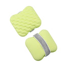 1PCS Green Soap Bag with Sponge Puff - Thickened Wave Texture Foam Maker with Elastic Strap for Face Wash Body Cleansing and Makeup Removal