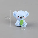 6-Pack Mini Koala Figurines - Cute 3D Resin Animal Ornaments, Assorted Designs for DIY Crafts, Desk, Car, Shelf and Small Decorative Displays