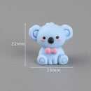 6-Pack Mini Koala Figurines - Cute 3D Resin Animal Ornaments, Assorted Designs for DIY Crafts, Desk, Car, Shelf and Small Decorative Displays