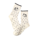 4 Pairs Women's Cartoon Animal Crew Socks (Dalmatian)- Lightweight Breathable Mid-Calf Cotton Socks for Spring Summer, Casual Everyday Wear and Sneakers