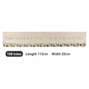 108-Slot Print Canvas Pencil Roll (Beige and khaki flowers)- Large Capacity Roll-Up Pencil Case with Individual Holders and Tie Closure for Coloured Pencils, Drawing and Sketching