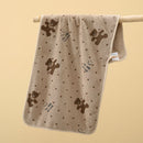 Brown 5-Piece Soft Absorbent Towel Set - Bear Print Face and Bath Towels with Bound Edges, Soft Quick-Drying Towels for Bathroom, Home and Everyday Use