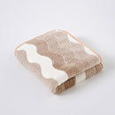 Brown 5-Pack Wave Pattern Towels - Thick Soft Absorbent Face Towels with Bound Edges, Quick-Drying Skin-Friendly Towels for Bathroom, Washing and Shower Use