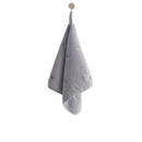 5-Pack Hanging Hand Towels (Gray)- 30 x 30 cm Soft Absorbent Quick-Dry Square Towels with Hanging Loops for Bathroom, Kitchen and Everyday Home Use