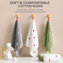 5-Pack Hanging Hand Towels (Gray)- 30 x 30 cm Soft Absorbent Quick-Dry Square Towels with Hanging Loops for Bathroom, Kitchen and Everyday Home Use