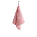 5-Pack Hanging Hand Towels (Pink)- 30 x 30 cm Soft Absorbent Quick-Dry Square Towels with Hanging Loops for Bathroom, Kitchen and Everyday Home Use